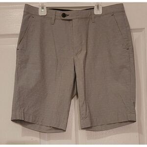 Ted Baker London   Gray 9" Flat Front Cotton Shorts Size 30